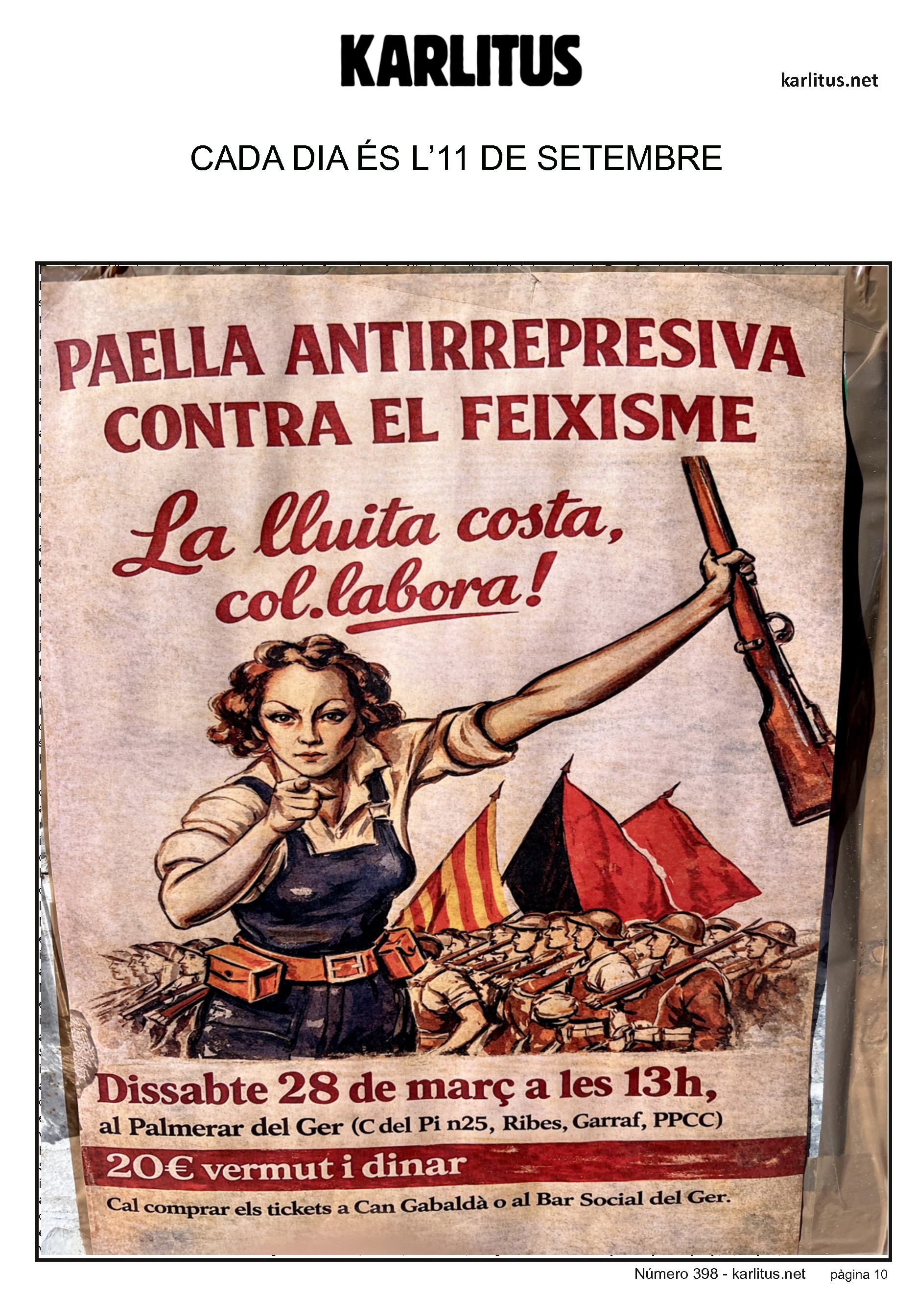 DESENA PÀGINA
CADA DIA ÉS L’11 DE SETEMBRE